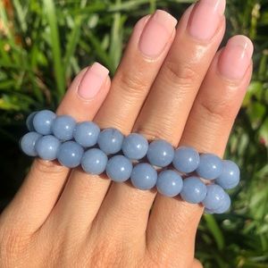Angelite One Size Fits All Crystal Bracelet